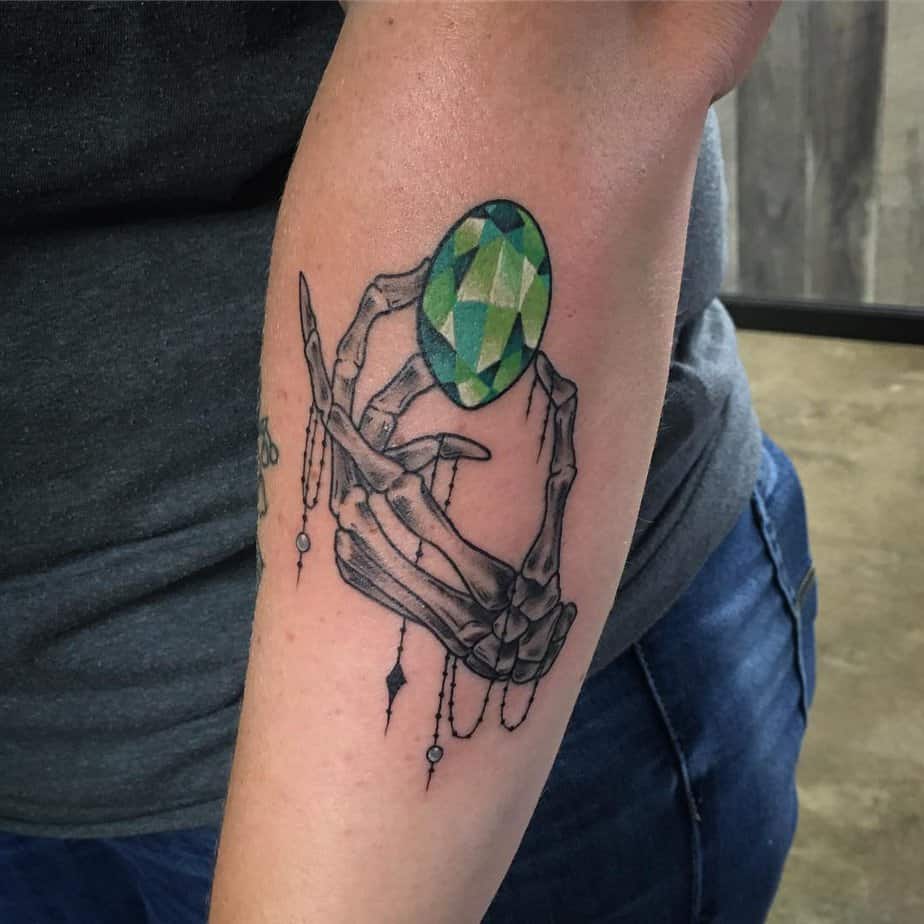 20 Enchanting Emerald Tattoo Ideas To Whisk You Away to Fantasy