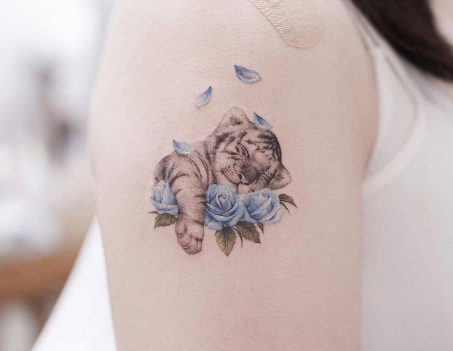 18 Unique Blue Rose Tattoos That Are Blooming Brilliant 