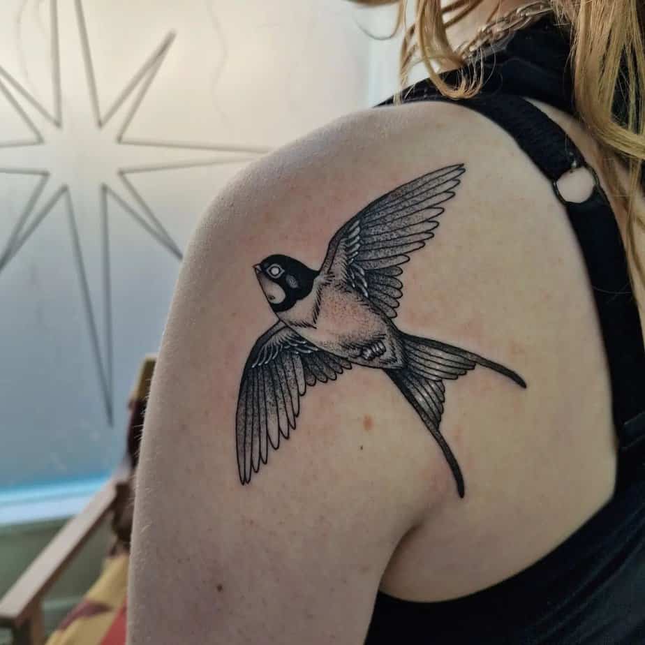 Swallow tattoo