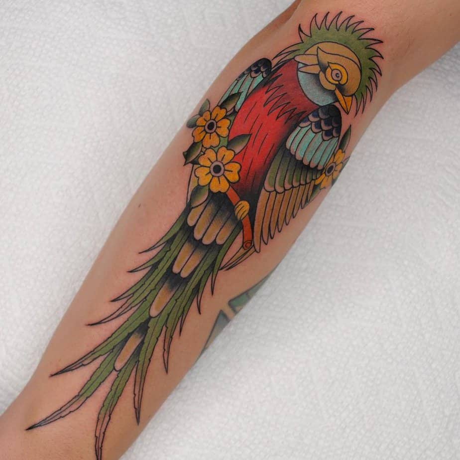 Fly High With These 18 Vibrant Quetzal Tattoos