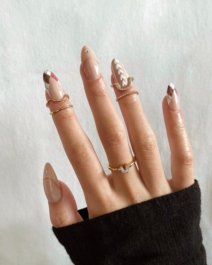 32 Cute Sweater Nails To Warm Up Your Tips