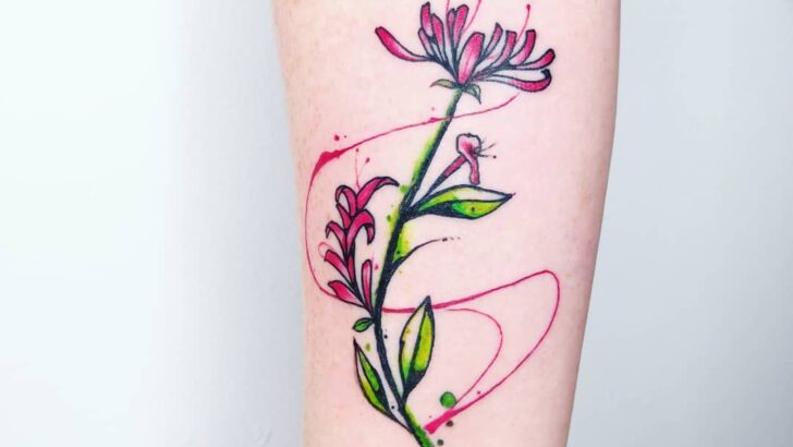 20 Beautiful Honeysuckle Tattoo Ideas And Their Hidden Meanings