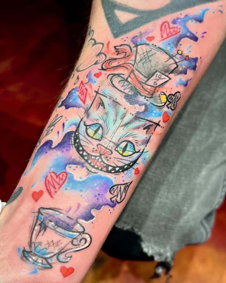 18 Enchanting Mad Hatter Tattoos That Will Drive You Bonkers