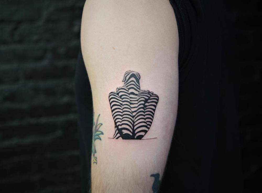 19 Innovative Op Art Tattoos To Get Your Mind Twisted