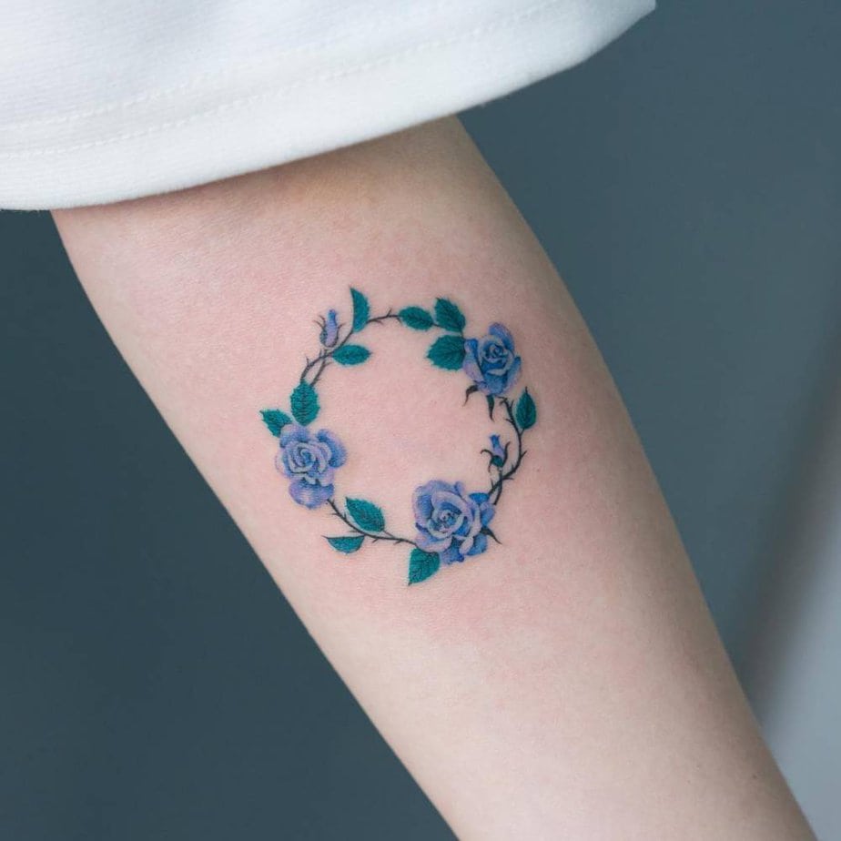 18 Unique Blue Rose Tattoos That Are Blooming Brilliant 