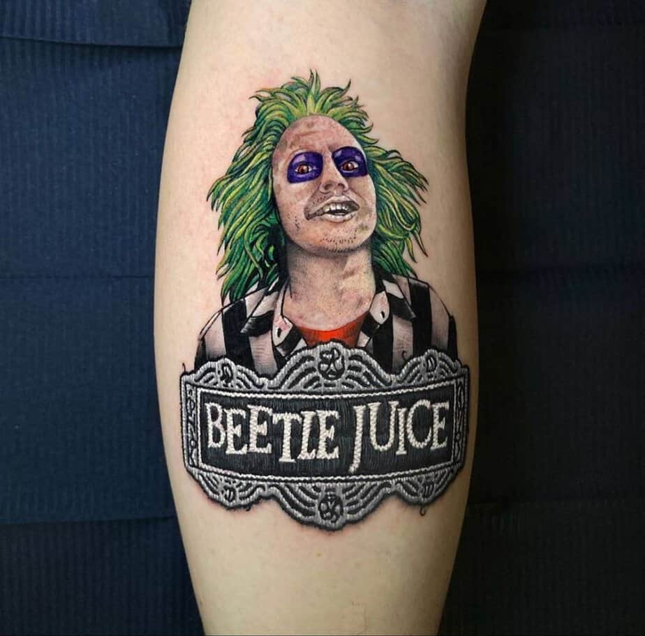 20 Beetlejuice Tattoo Designs That Are Strange And Unusual