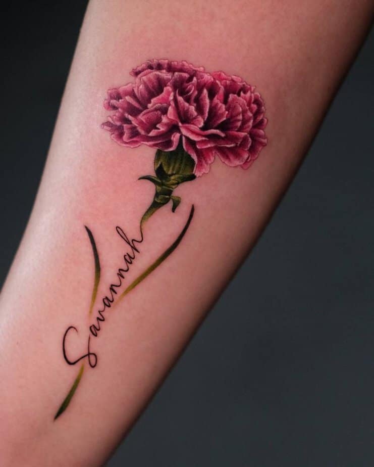 20 Cute Carnation Tattoo Designs That Will Capture Your Heart