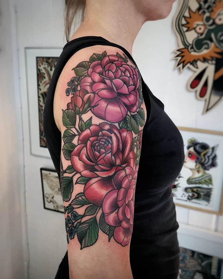 10. Blooming roses in color