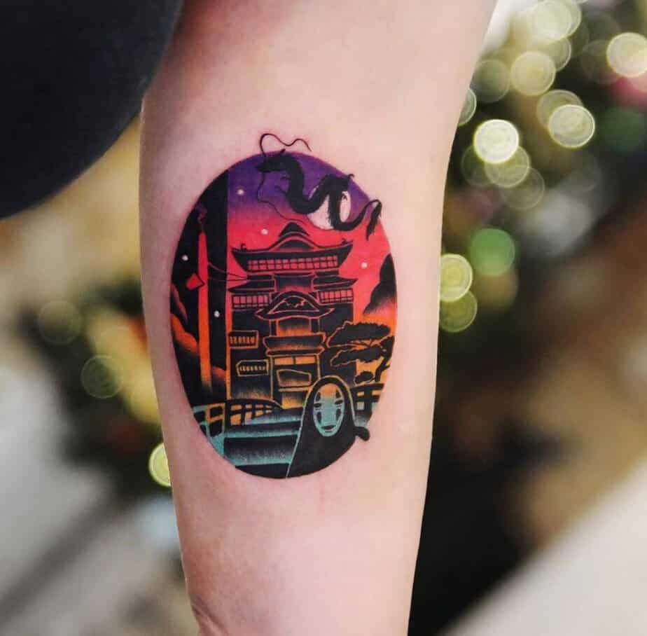 10. Spirited sunset tattoo