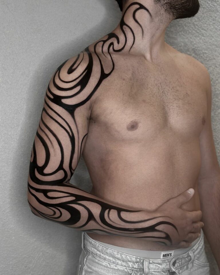 20 Stunning Suminagashi Tattoo Ideas That Are Pure Liquid Magic