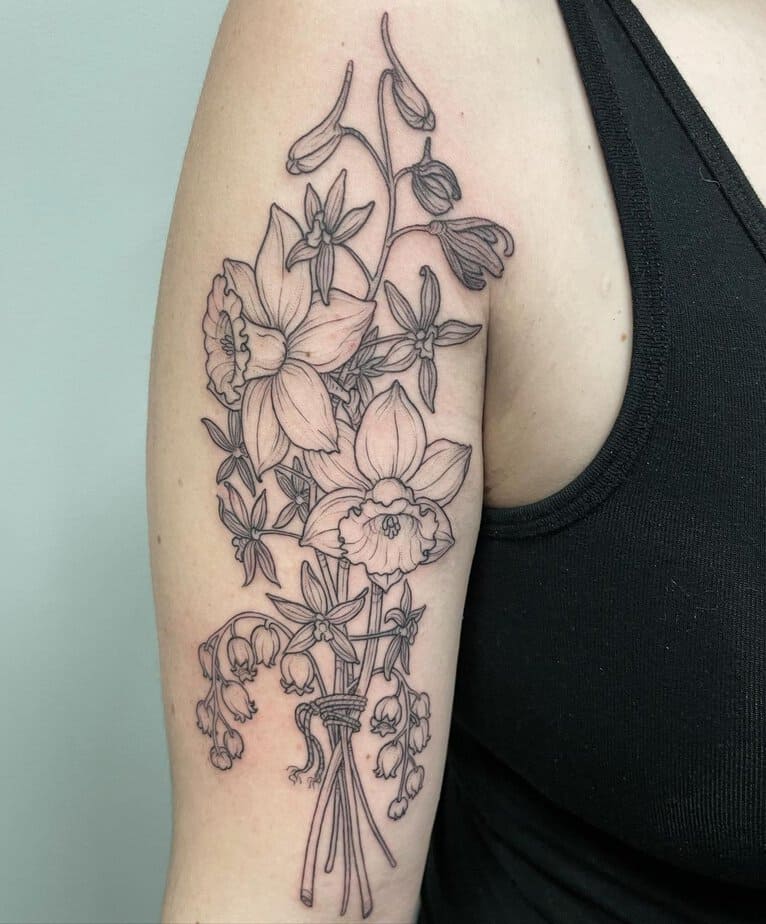 20 Lovely Larkspur Tattoo Designs That Blossom with Beauty