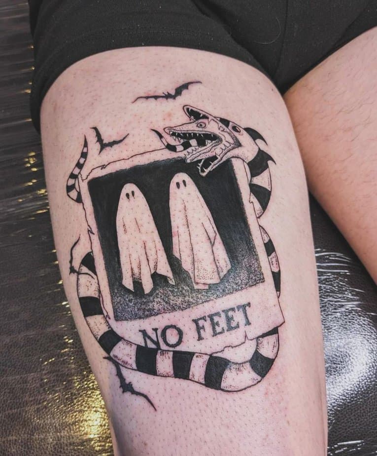 20 Beetlejuice Tattoo Designs That Are Strange And Unusual