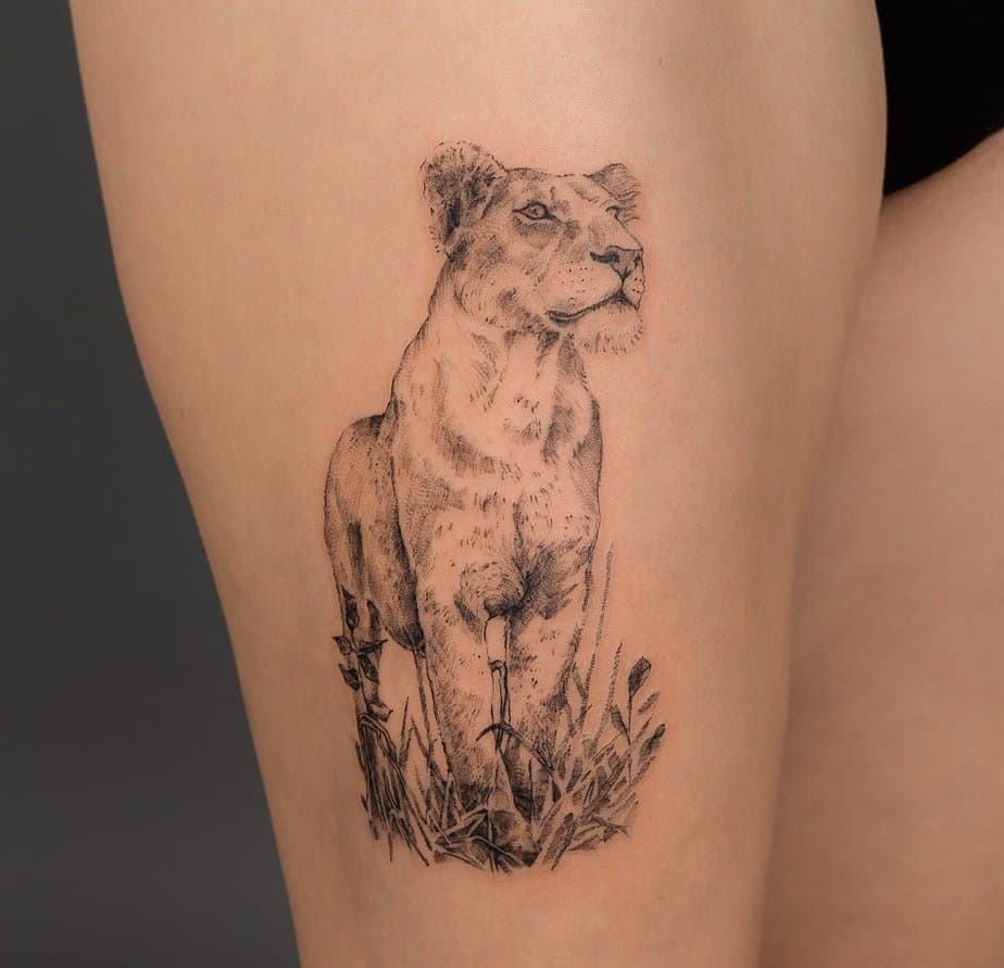 20 Mesmerizing Lioness Tattoo Ideas For The  Queen Of The Jungle