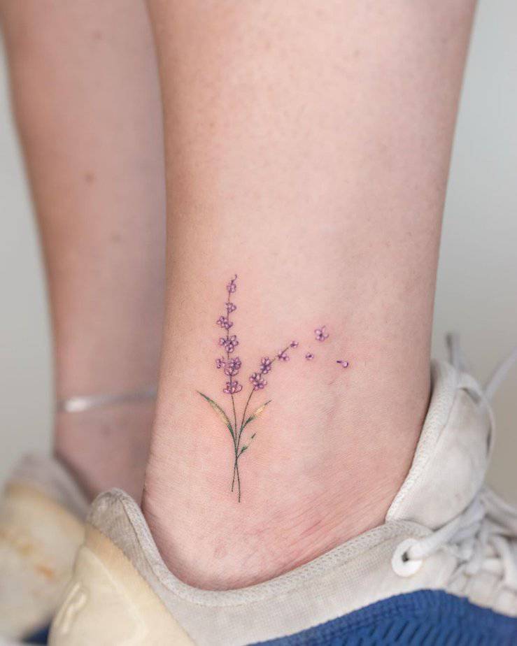 20 Absolutely Gorgeous Purple Flower Tattoo Ideas