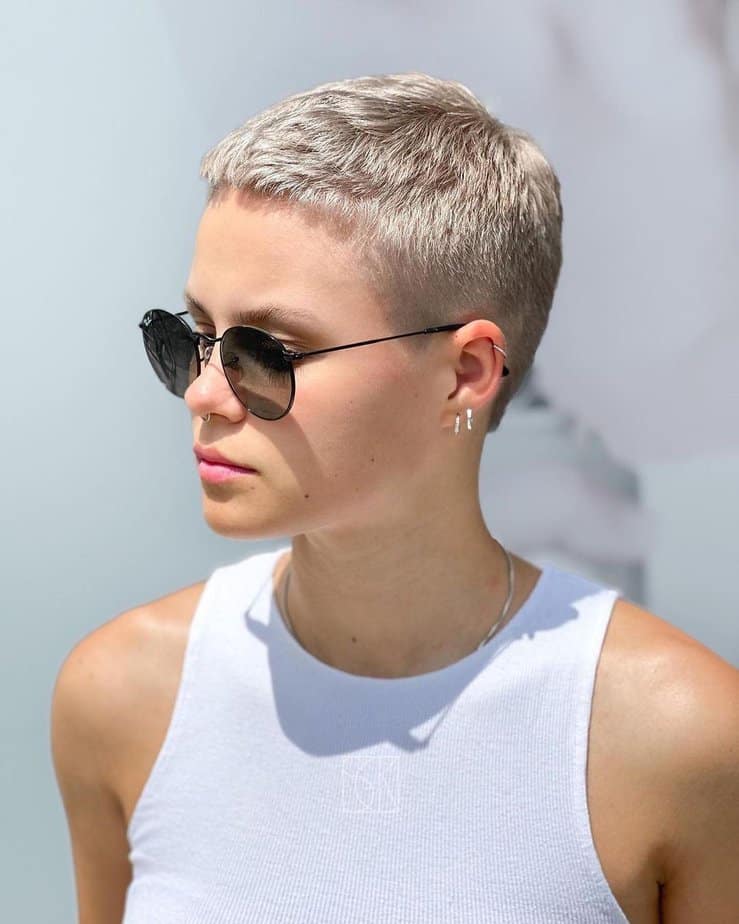 16. Silver buzz cut