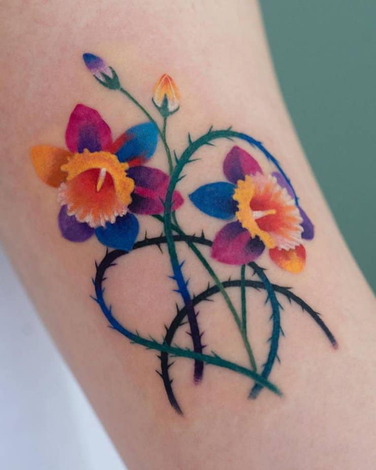 20 Gorgeous March Birth Flower Tattoo Designs