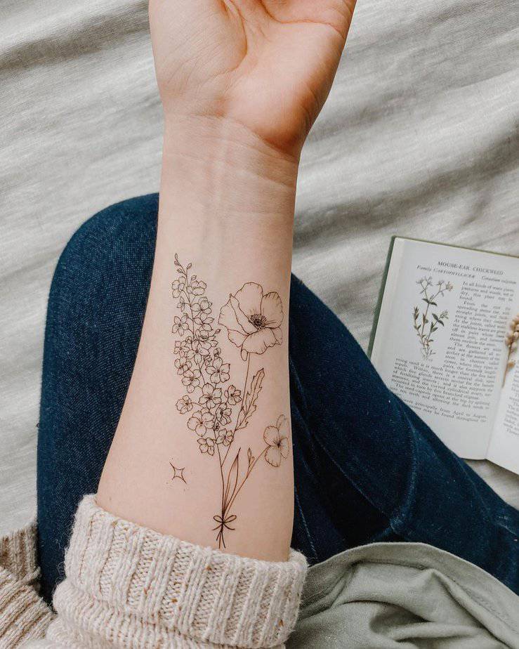 20 Lovely Larkspur Tattoo Designs That Blossom with Beauty