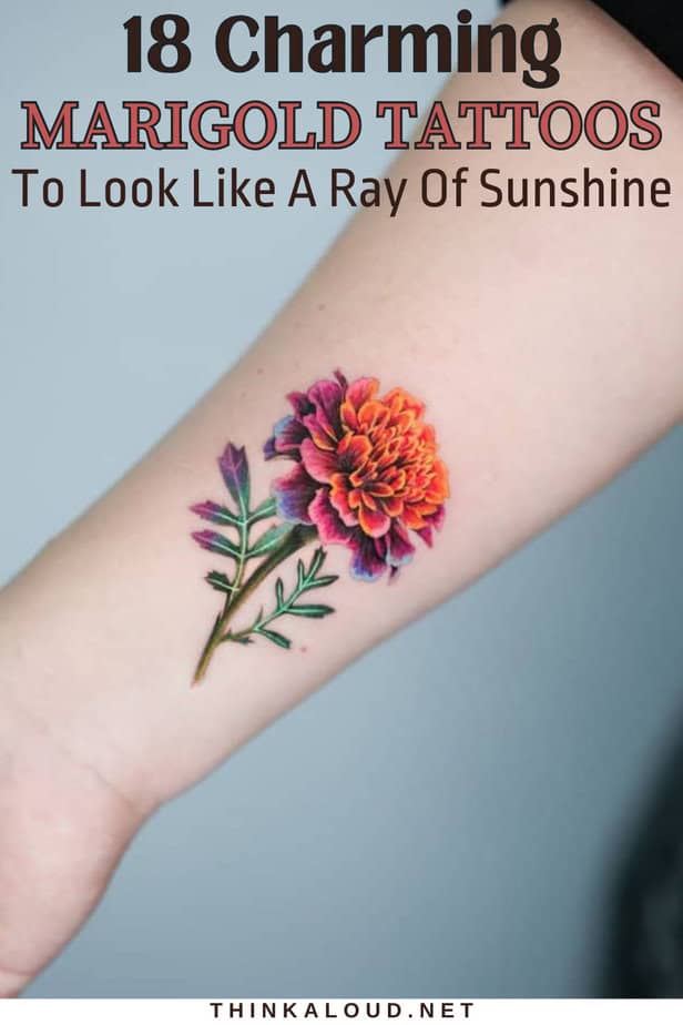 18 Charming Marigold Tattoos To Look Like A Ray Of Sunshine