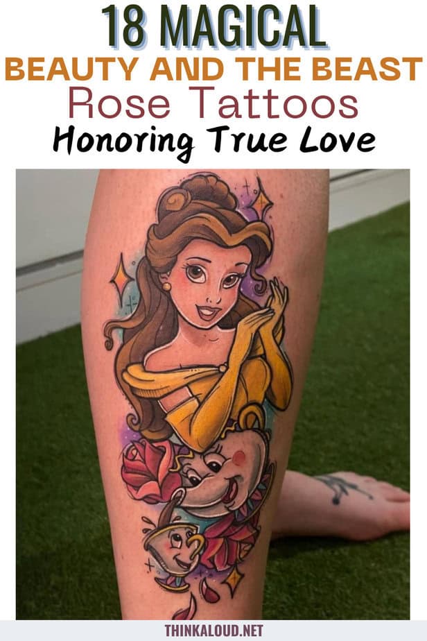 18 Magical Beauty and the Beast Rose Tattoos Honoring True Love