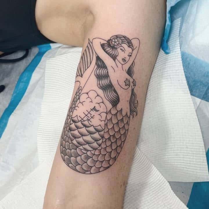 18. Classical siren tattoo