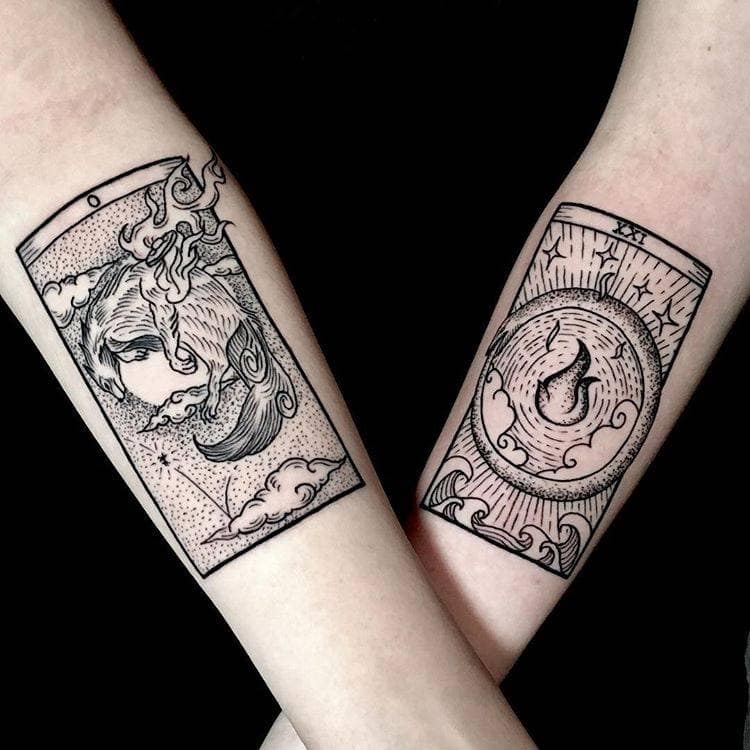 18. Yin yang tarot tattoos