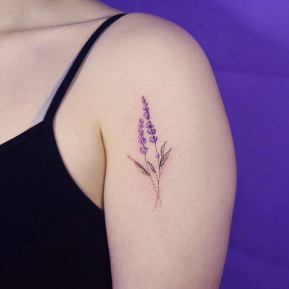 20 Absolutely Gorgeous Purple Flower Tattoo Ideas