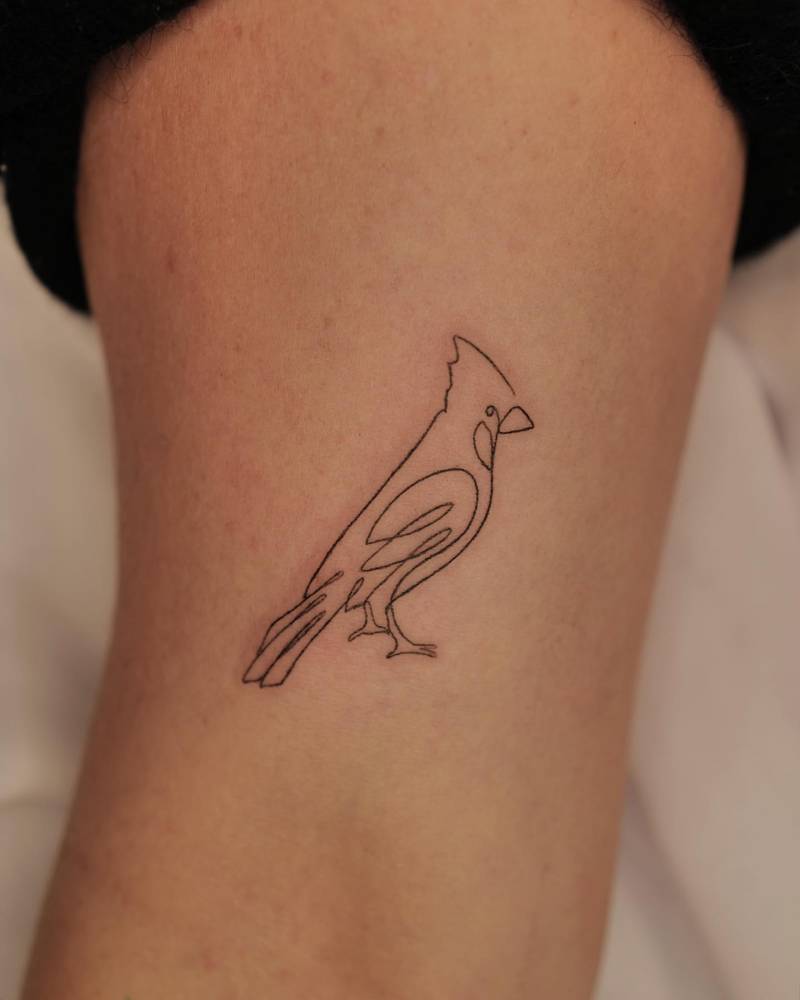 2. Minimalist cardinal outline