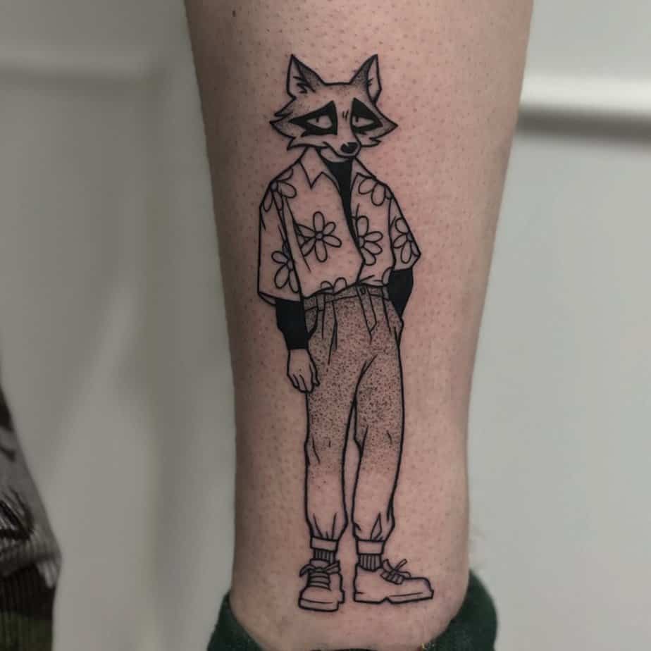 20 Adorable Raccoon Tattoo Ideas To Feel All Warm And Cozy 13