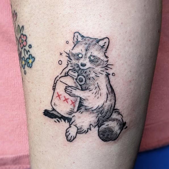 20 Adorable Raccoon Tattoo Ideas To Feel All Warm And Cozy 15