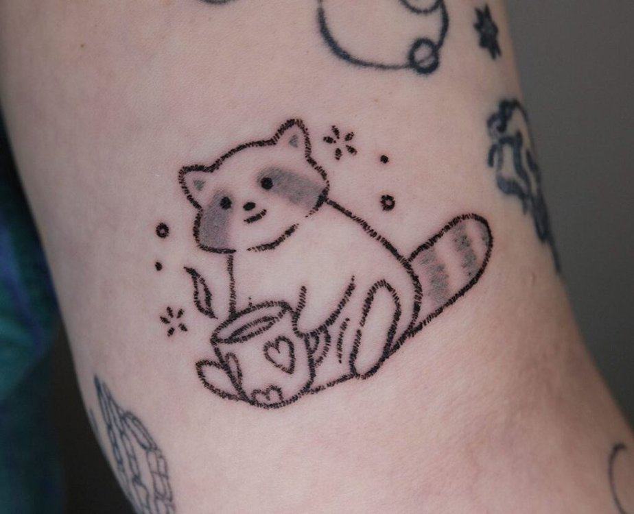 20 Adorable Raccoon Tattoo Ideas To Feel All Warm And Cozy 17