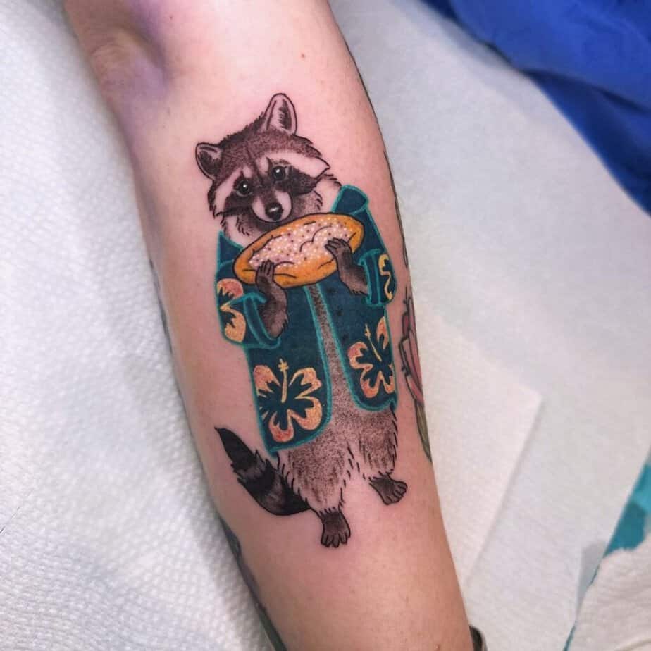 20 Adorable Raccoon Tattoo Ideas To Feel All Warm And Cozy 19