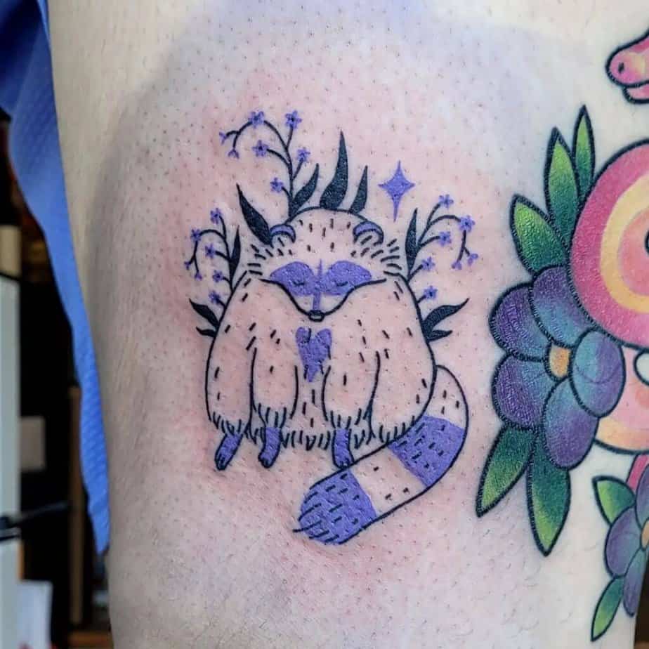 20 Adorable Raccoon Tattoo Ideas To Feel All Warm And Cozy 3