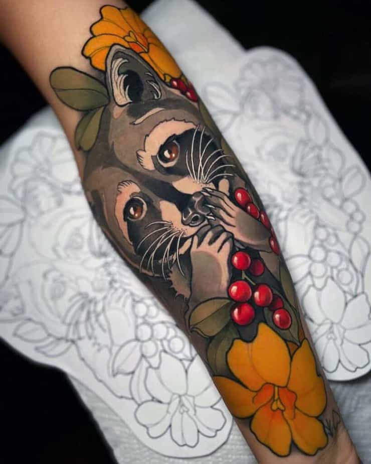 18 Adorable Raccoon Tattoo Ideas To Feel All Warm And Cozy