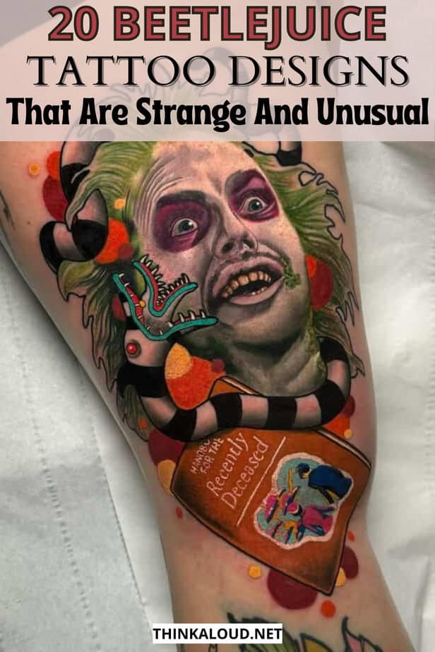 20 Beetlejuice Tattoo Designs That Are Strange And Unusual