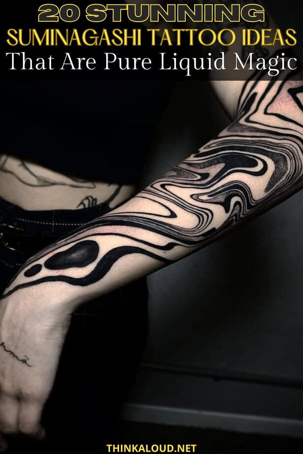 20 Stunning Suminagashi Tattoo Ideas That Are Pure Liquid Magic