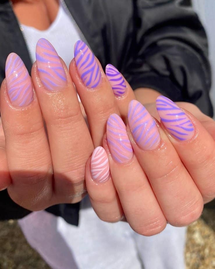 20. Pastel lavender zebra stripes