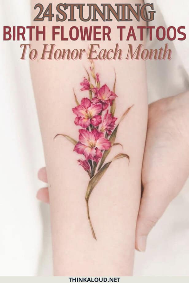 24 Stunning Birth Flower Tattoos To Honor Each Month