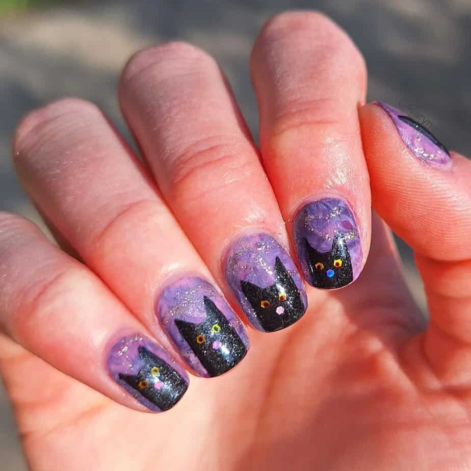 31 Purrfectly Cute Cat-Themed Nail Designs