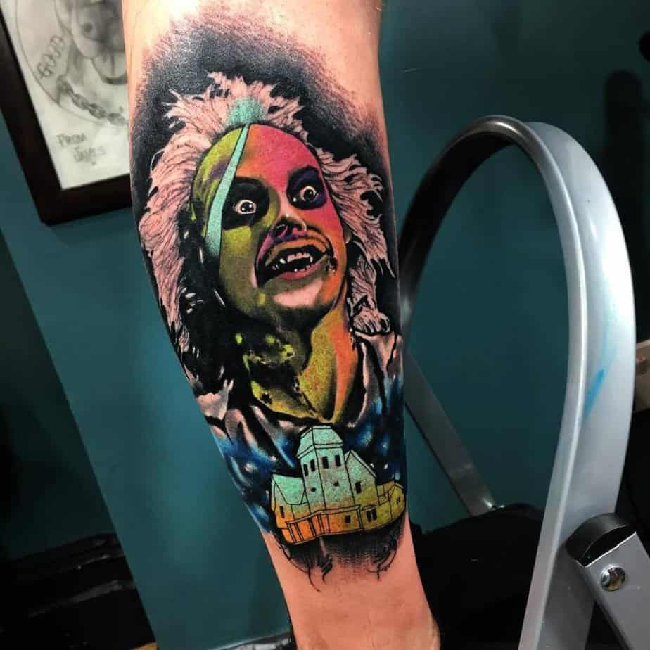 20 Beetlejuice Tattoo Designs That Are Strange And Unusual