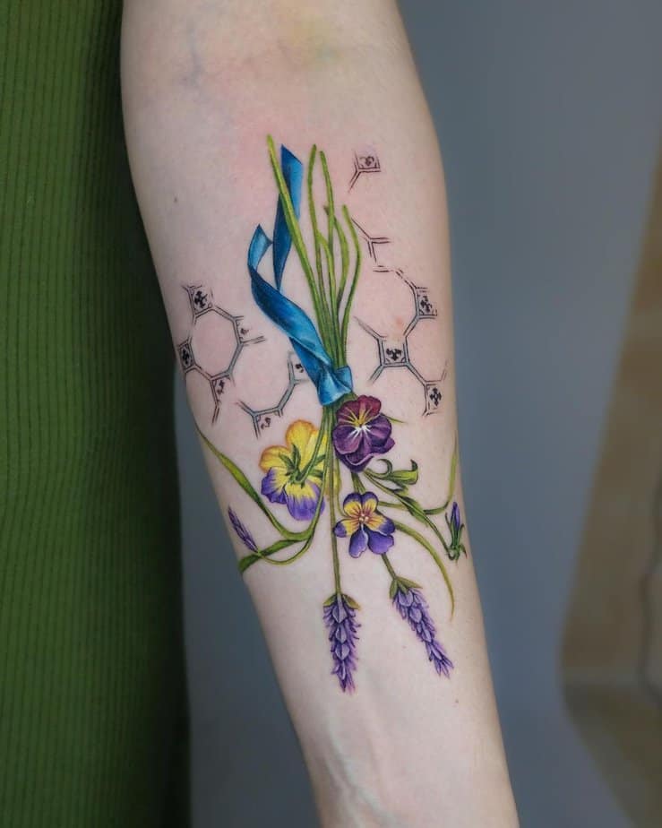 20 Absolutely Gorgeous Purple Flower Tattoo Ideas