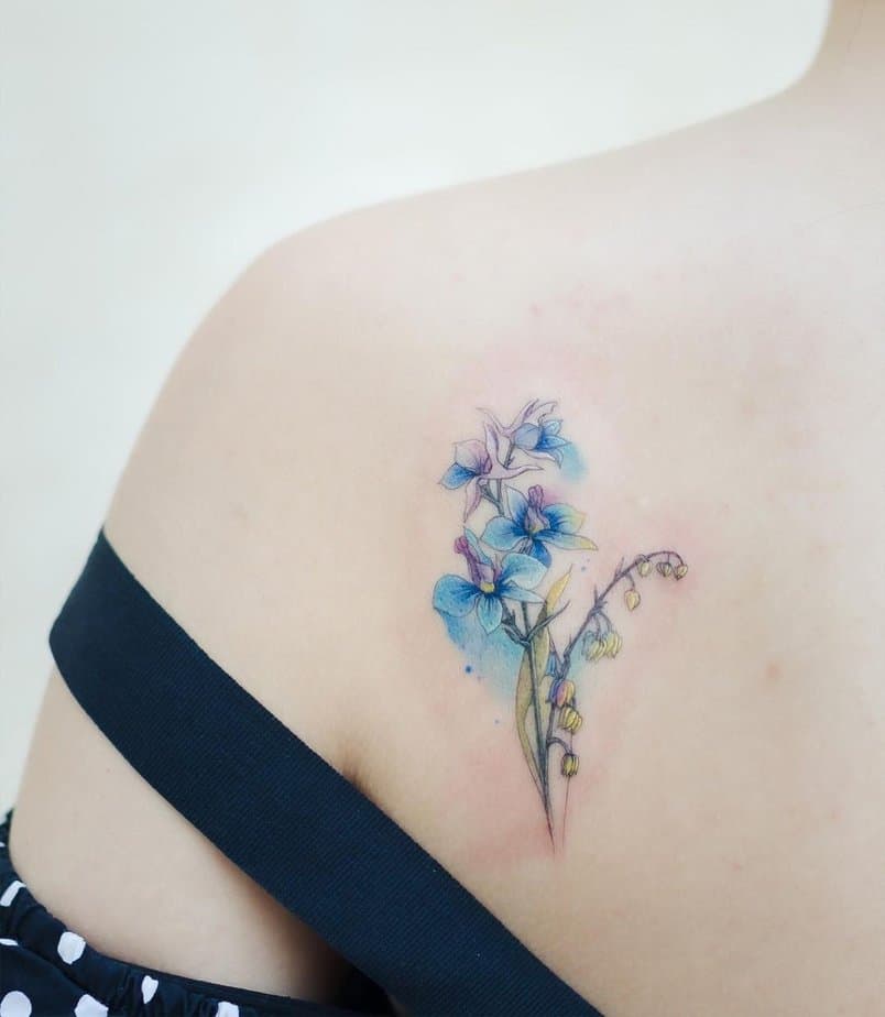 20 Lovely Larkspur Tattoo Designs That Blossom with Beauty