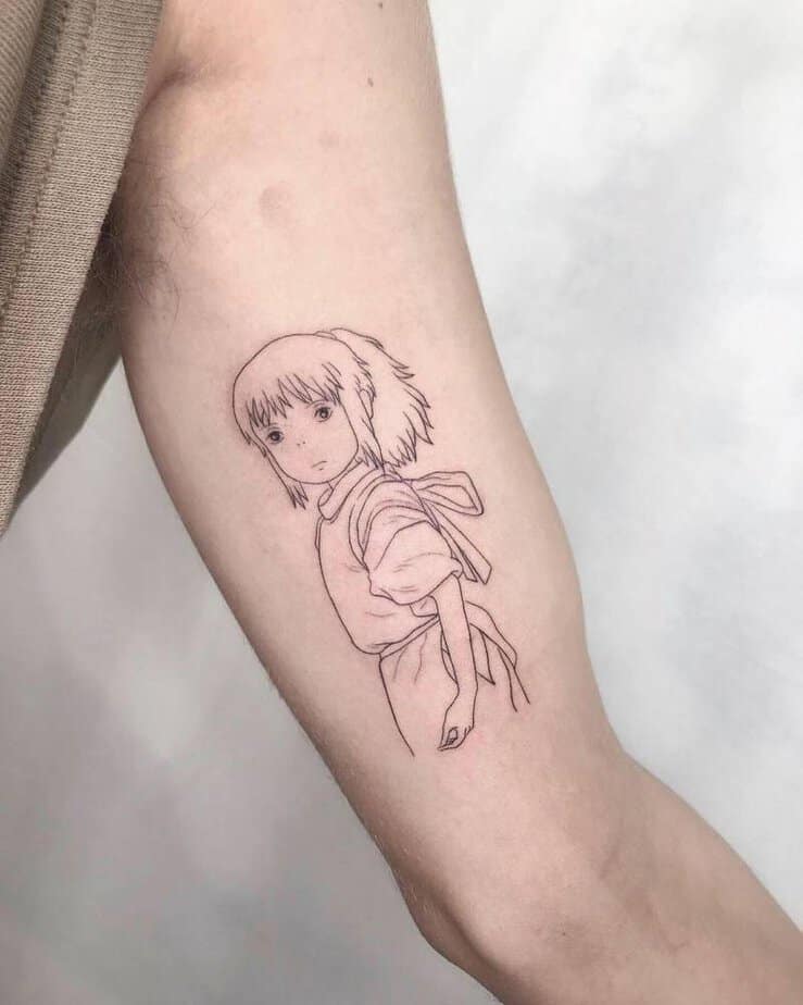 4. Chihiro outline tattoo