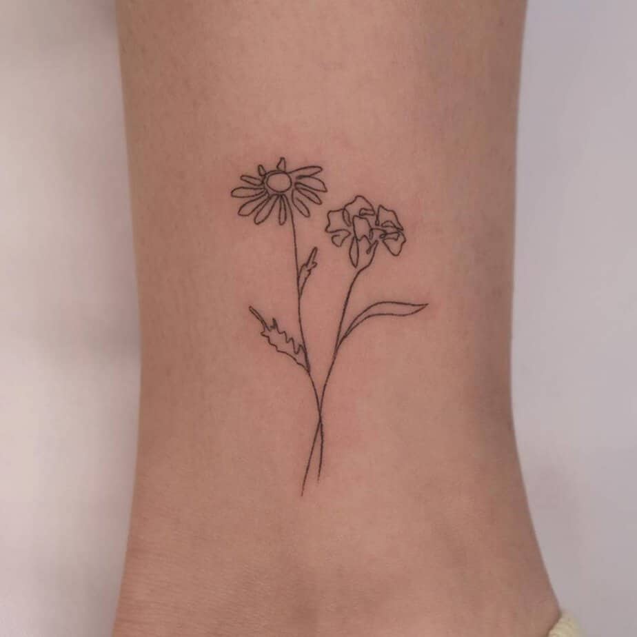 4. Simple carnation outline