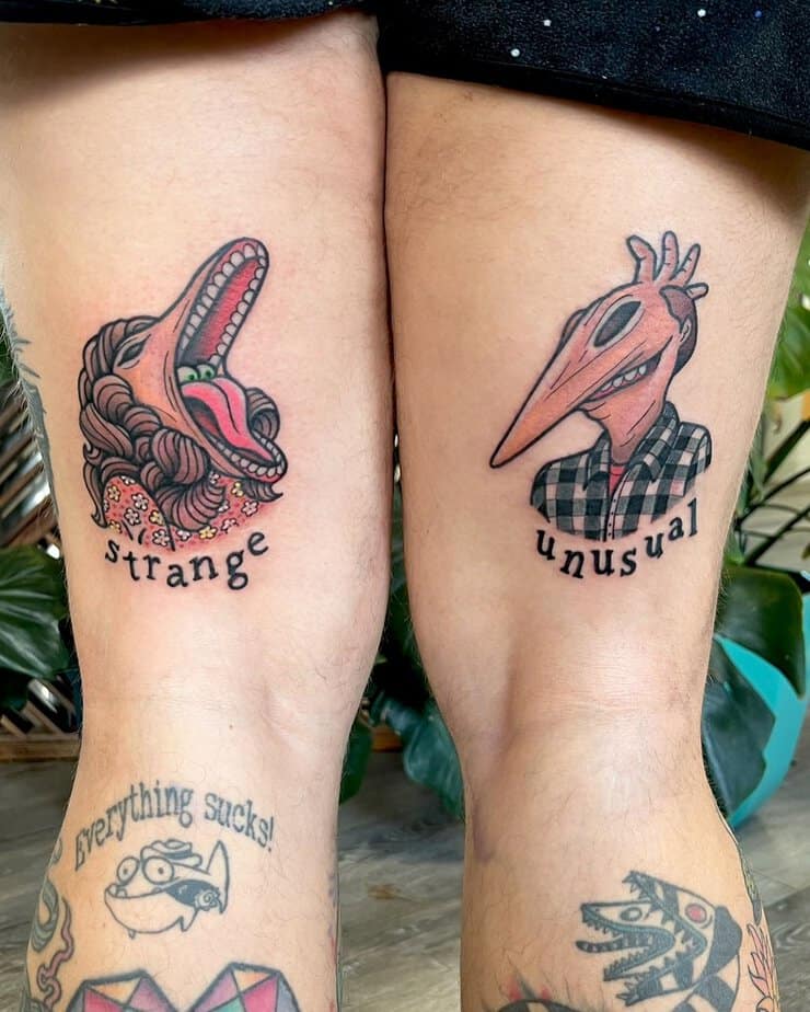 4. Strange and unusual matching tattoos