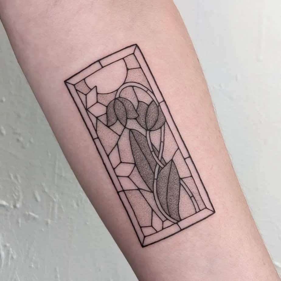 20 Stained Glass Tattoos That Will Brighten Your Day