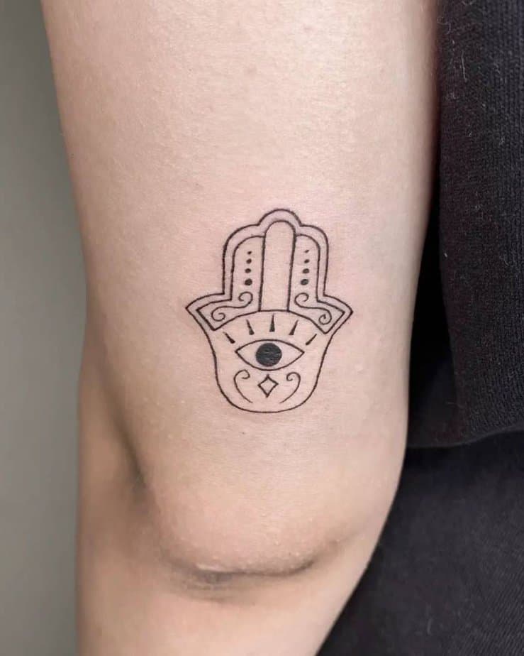 6. Simple hamsa hand with eye