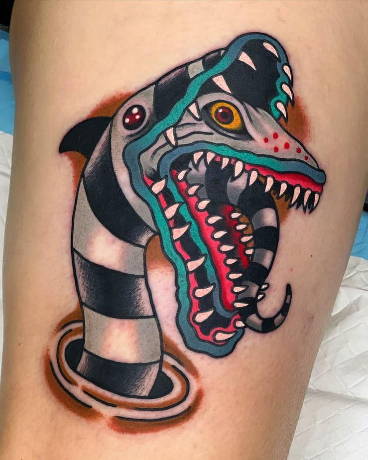 20 Beetlejuice Tattoo Designs That Are Strange And Unusual