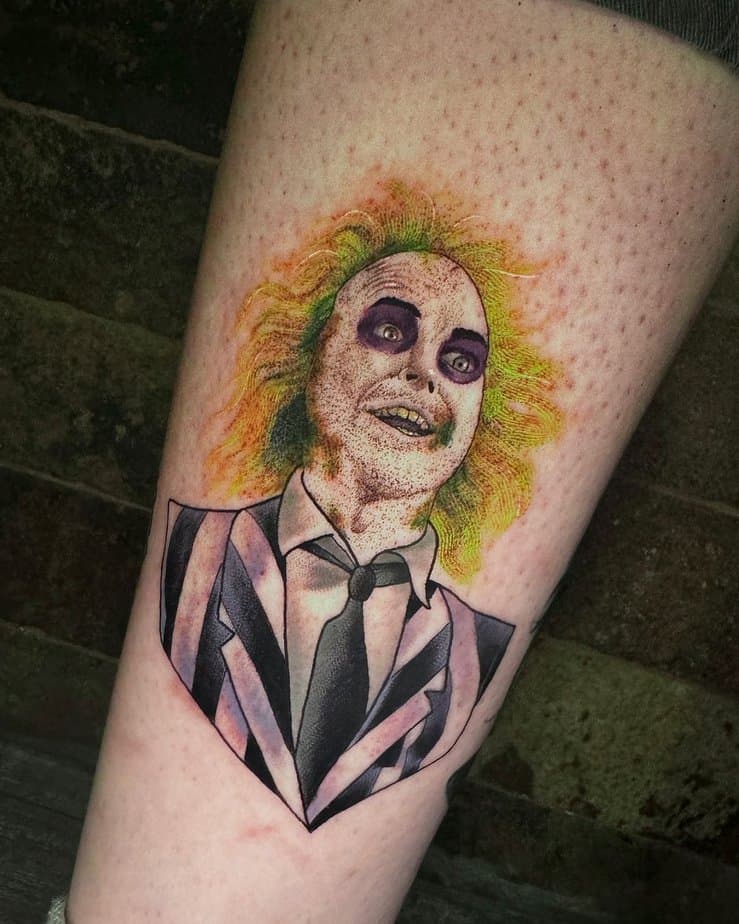 20 Beetlejuice Tattoo Designs That Are Strange And Unusual