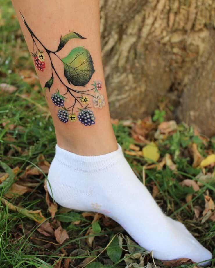 The 20 Sweetest Blackberry Tattoo Designs On The Internet