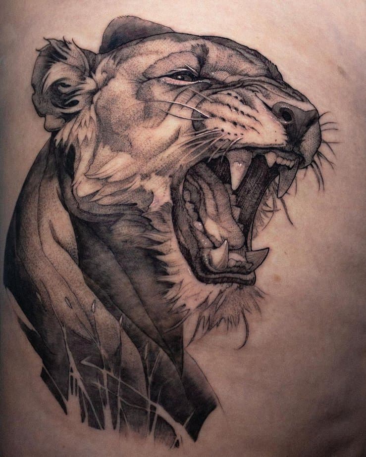 20 Mesmerizing Lioness Tattoo Ideas For The  Queen Of The Jungle